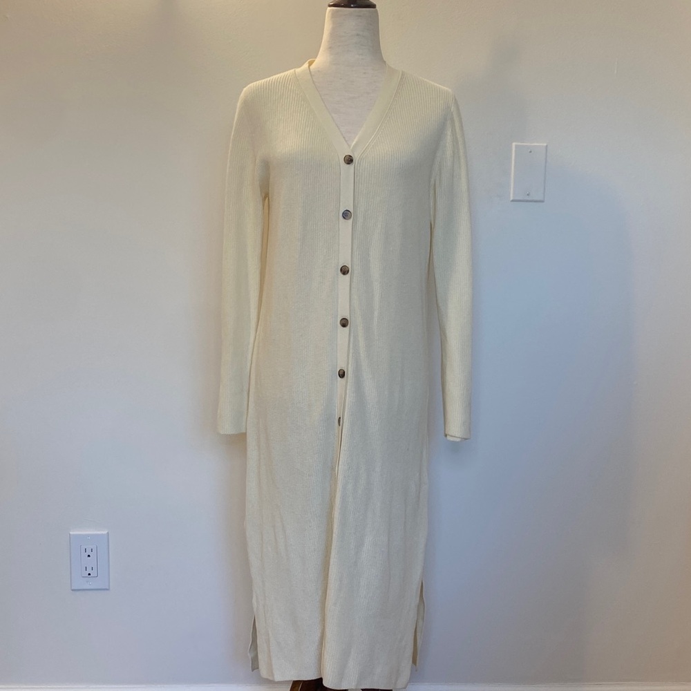 Revolve Callahan Cream Long Button-Front Cardigan size L